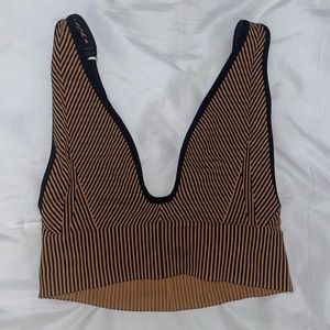 Urban Outfitters Seamless Ribbed Plunge Top